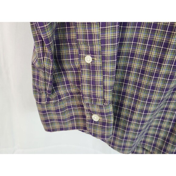 Ralph Lauren Custom Fit Mens 2XL Plaid Long Sleeve Button Down Shirt - Picture 7 of 10